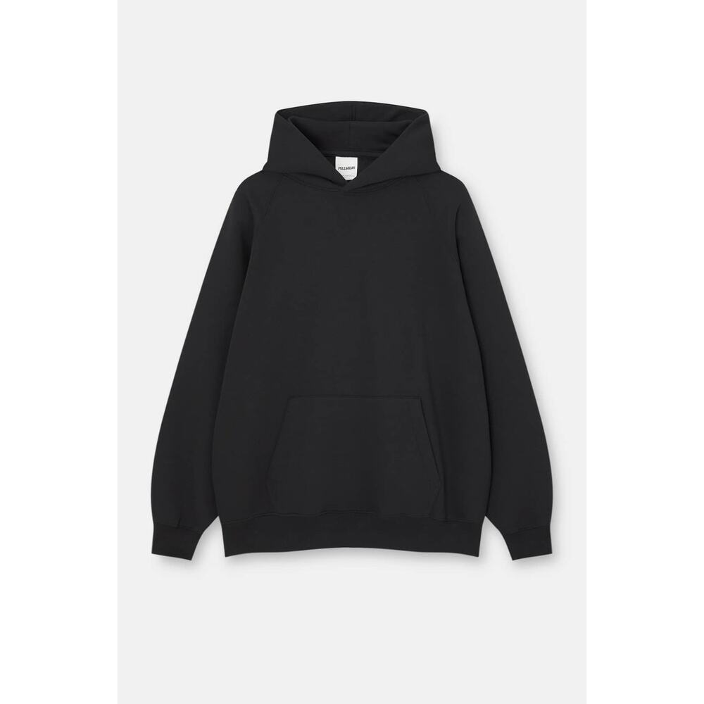 PULL&BEAR Basic Womens Oversized Hooded Sweatshirt Without Sting - X